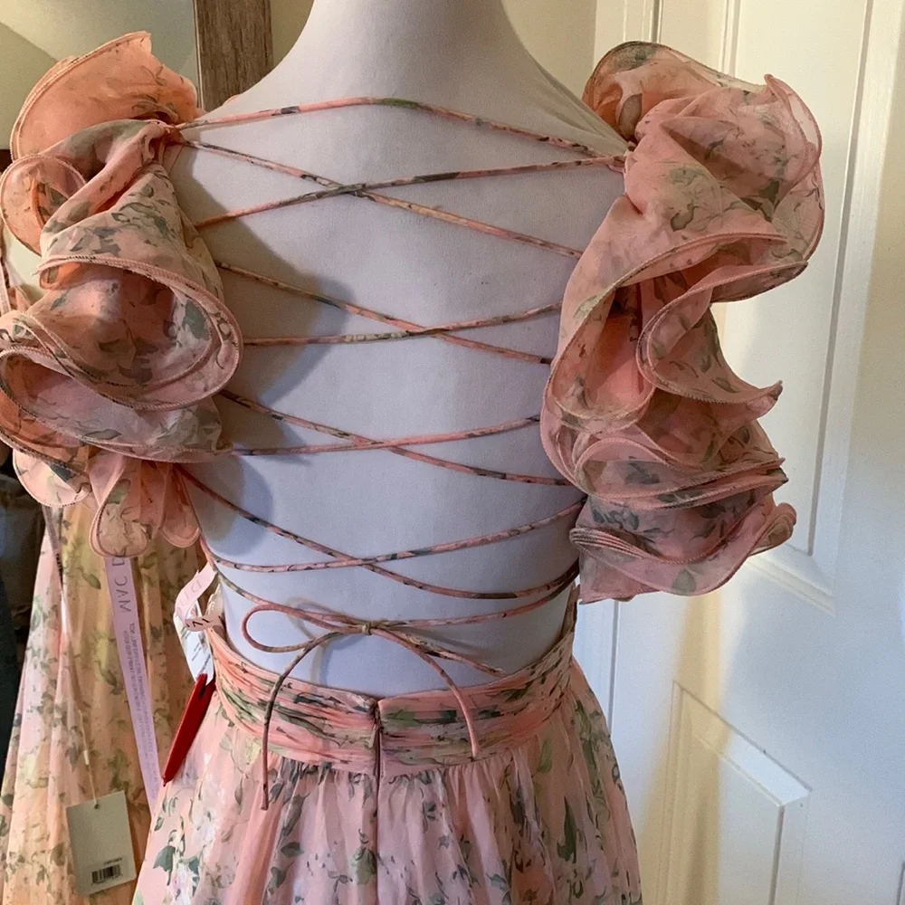Mac Duggal Floral Pink Maxi Dress - Picture 11 of 15